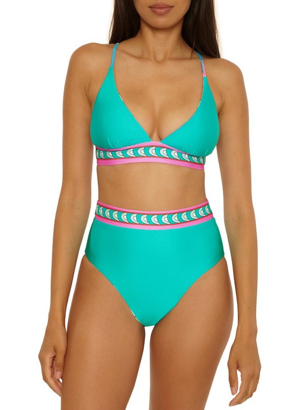 TRINA TURK APOLLO PRINTED/REVERSIBLE HI-WAIST BOTTOM IN SIZES 6 & 14 - Picture 3 of 8
